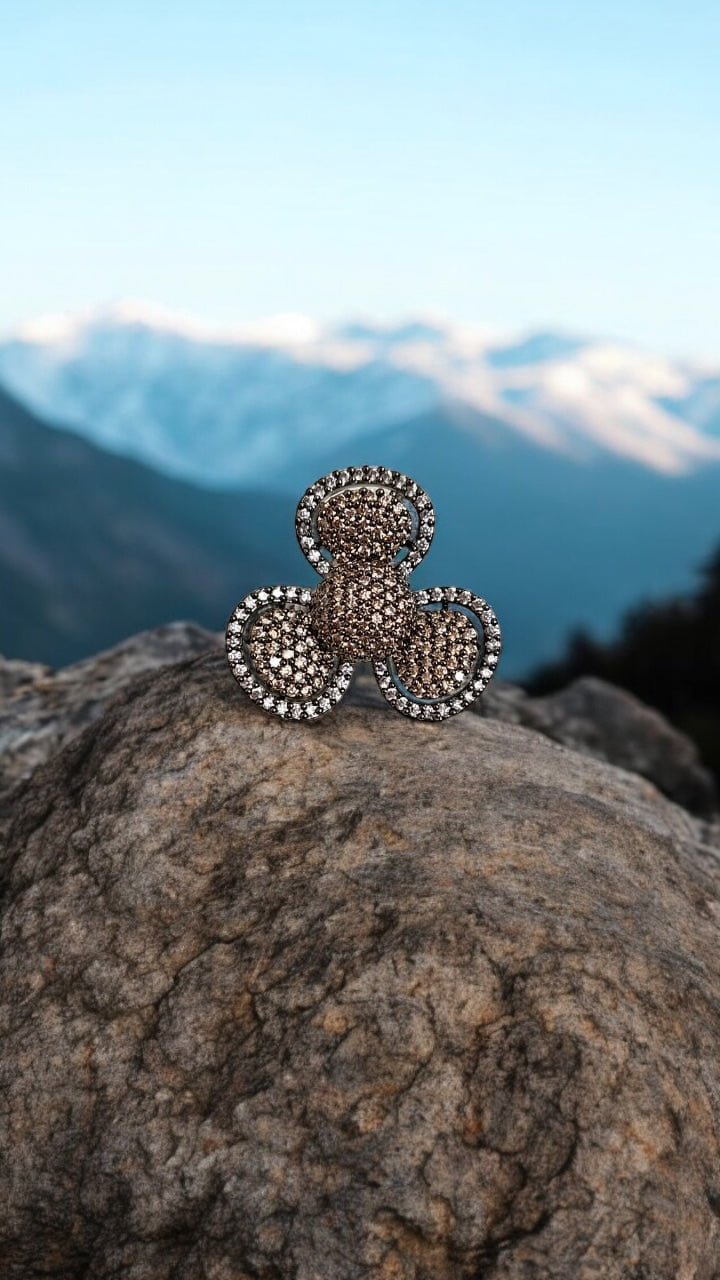 92409-RN Cz Adjustable Ring Mehndi Tone