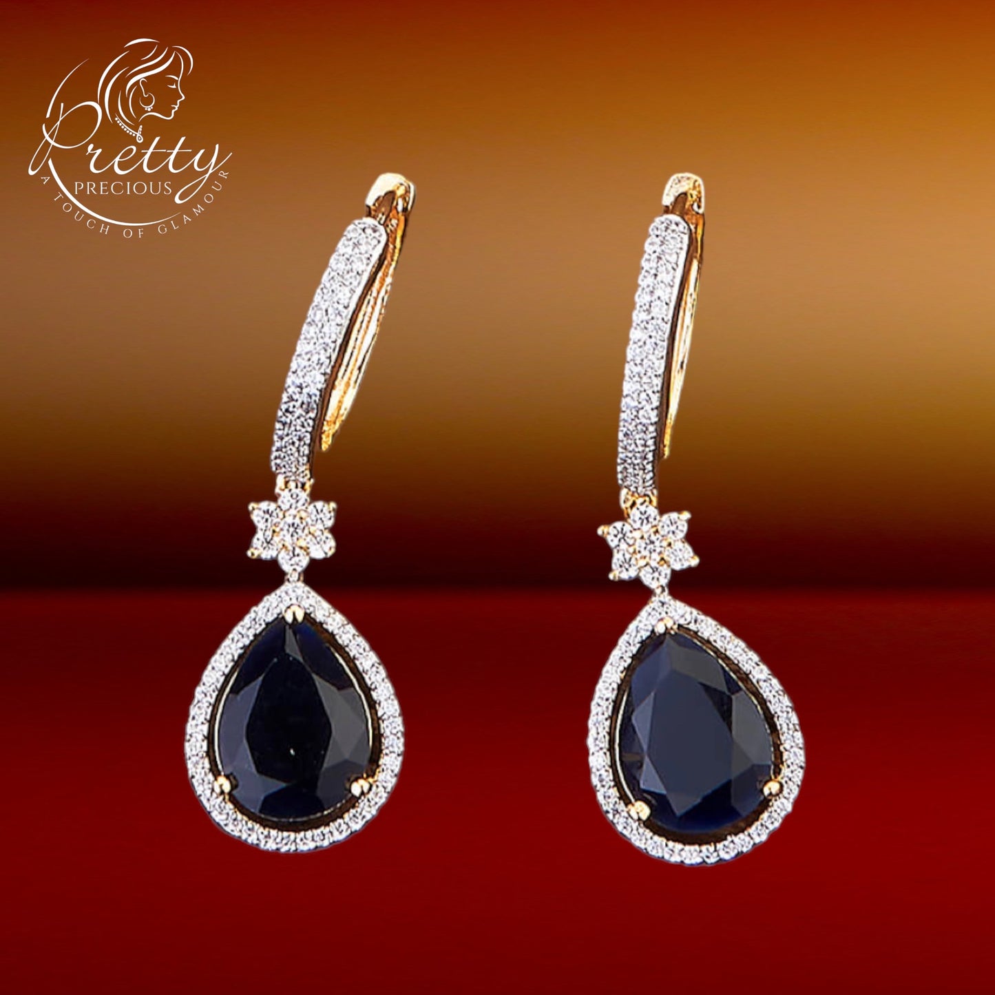 424598 Cubic Zirconia Classic Bali With 2 Tone Plating