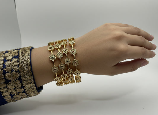 1013 Cz Classic Bangles-Size 2.6- Ruby Green