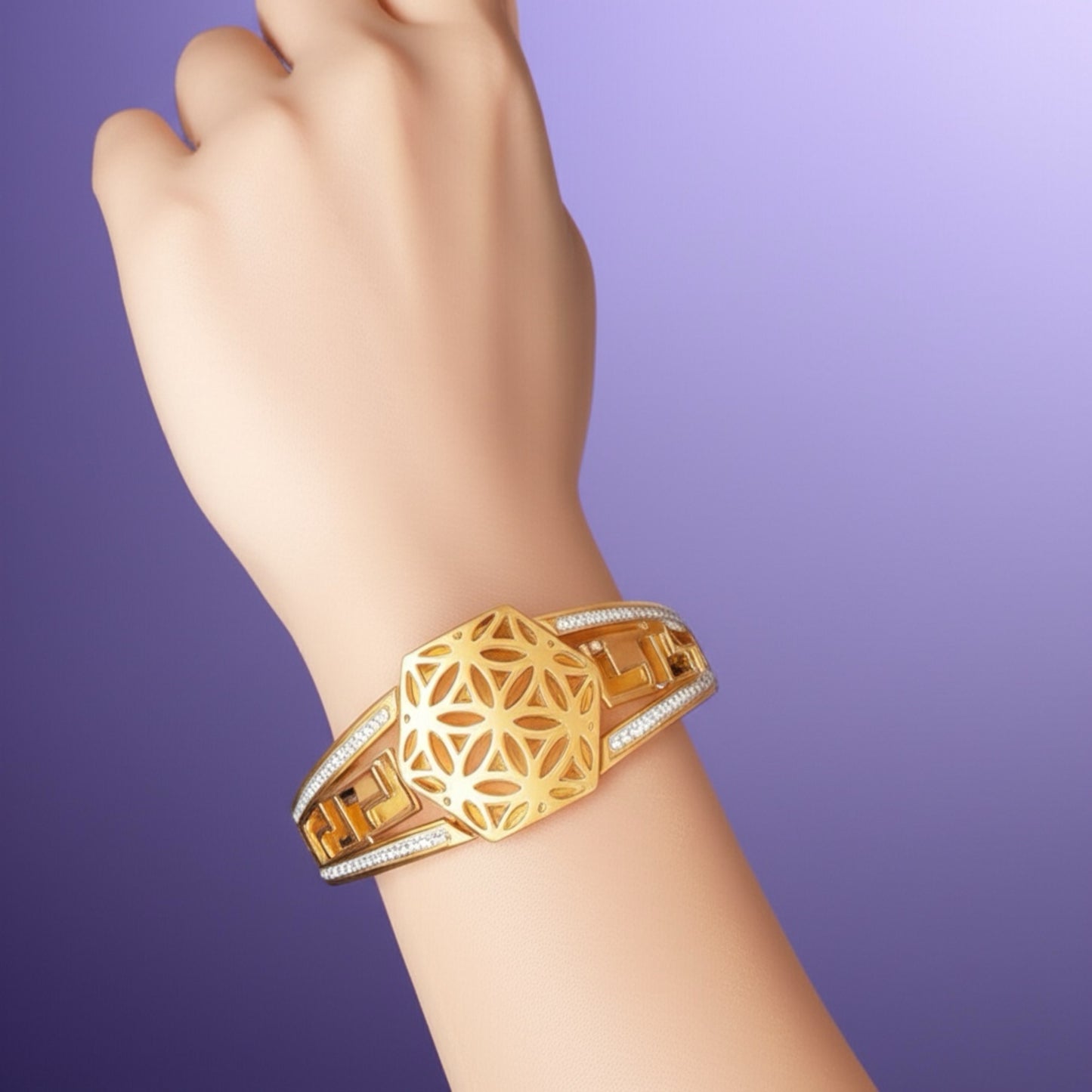 92259-KW-Western Steel Anti Tarnish Kada-Design 4