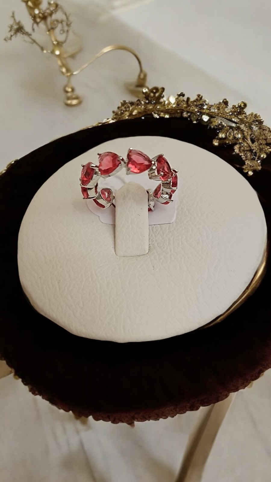 92109-RN Cz Adjustable Ring Ruby