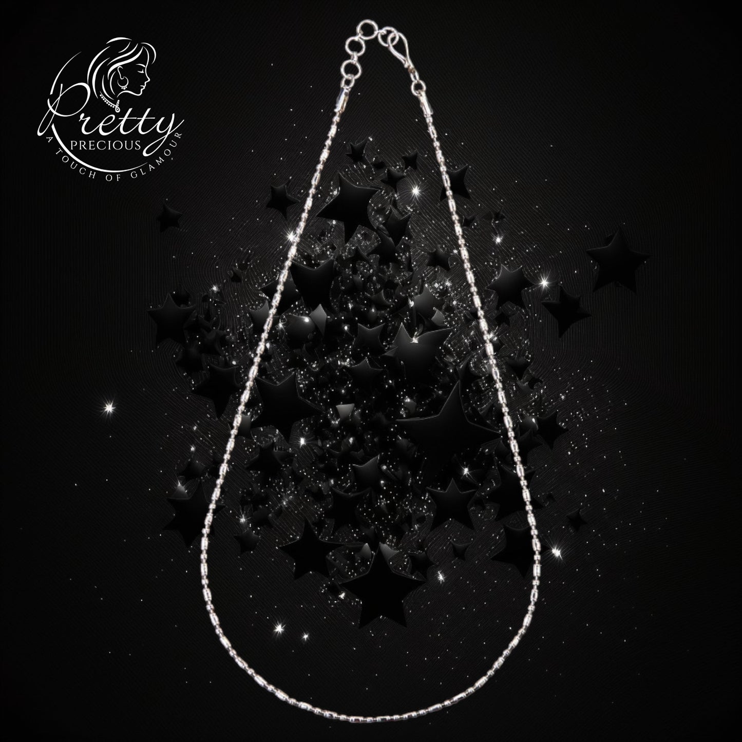 425155 Cubic Zirconia Delicate Chain With Rhodium Plating