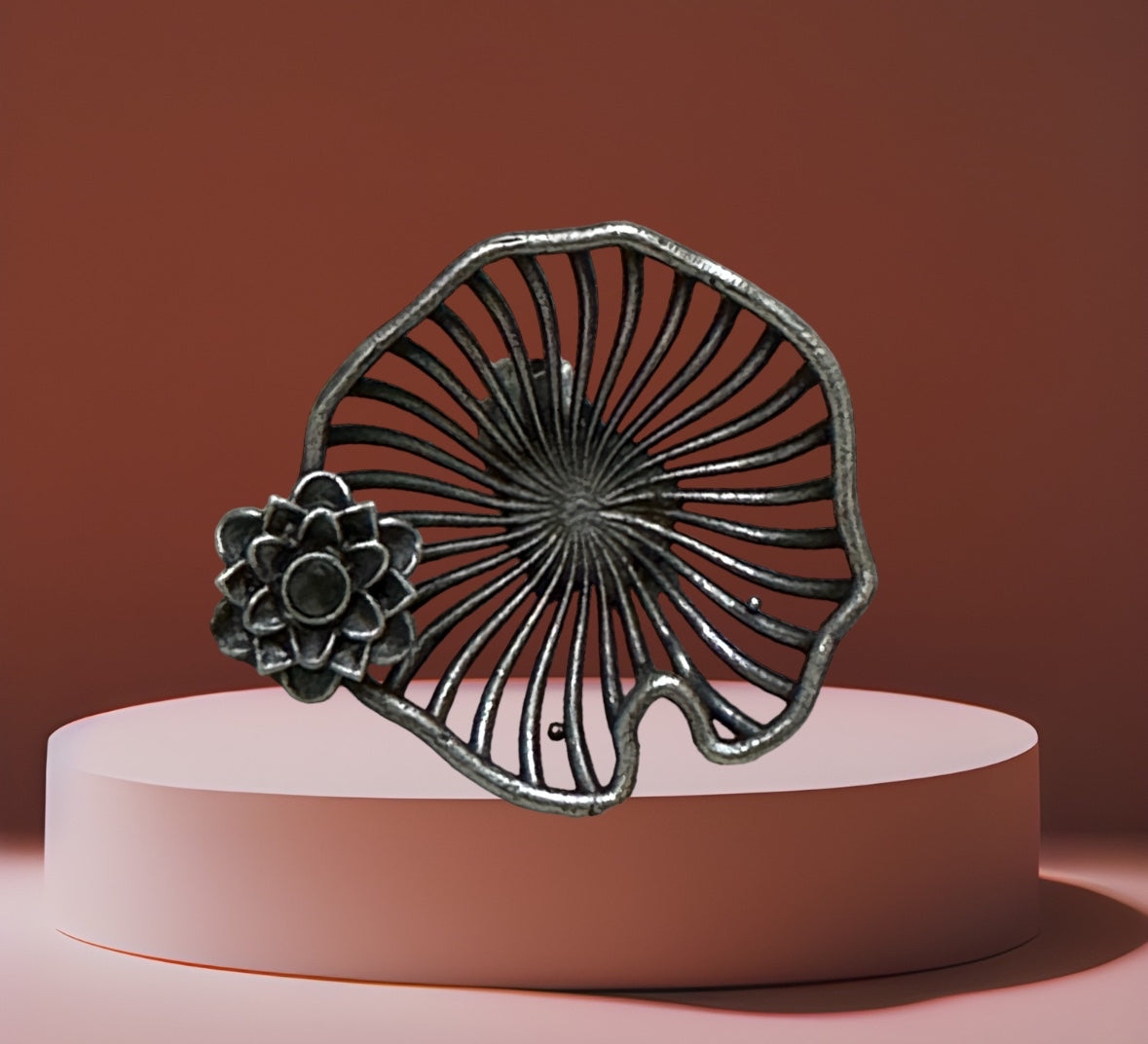 804442 Ring With Oxidised Plating