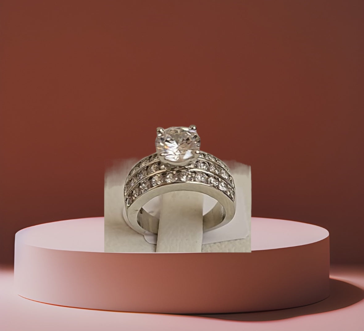 92309-RN Cz Adjustable Ring Silver