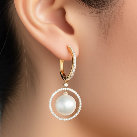 432310 American Diamond Classic Bali With 2 Tone Rhodium Plating