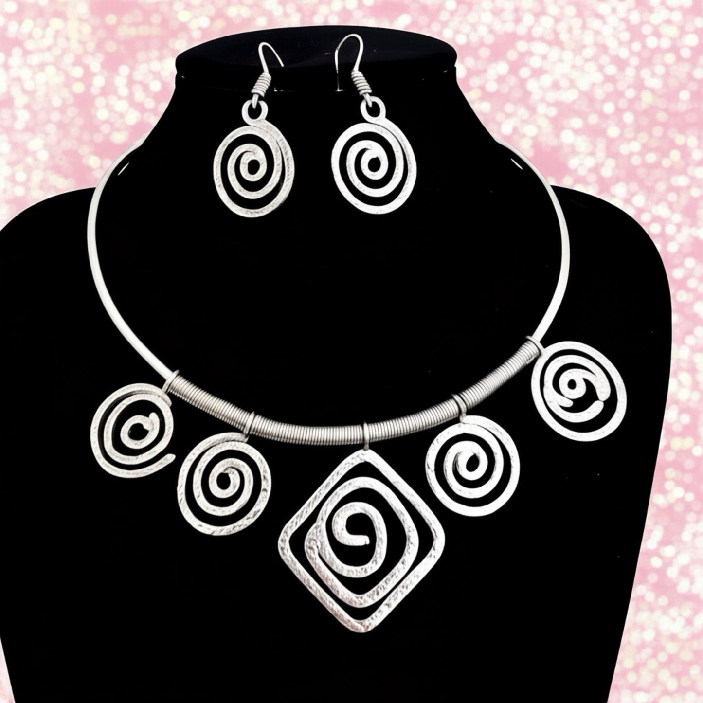 93509-NSO Classic Necklace With Oxidised Plating-Design 1