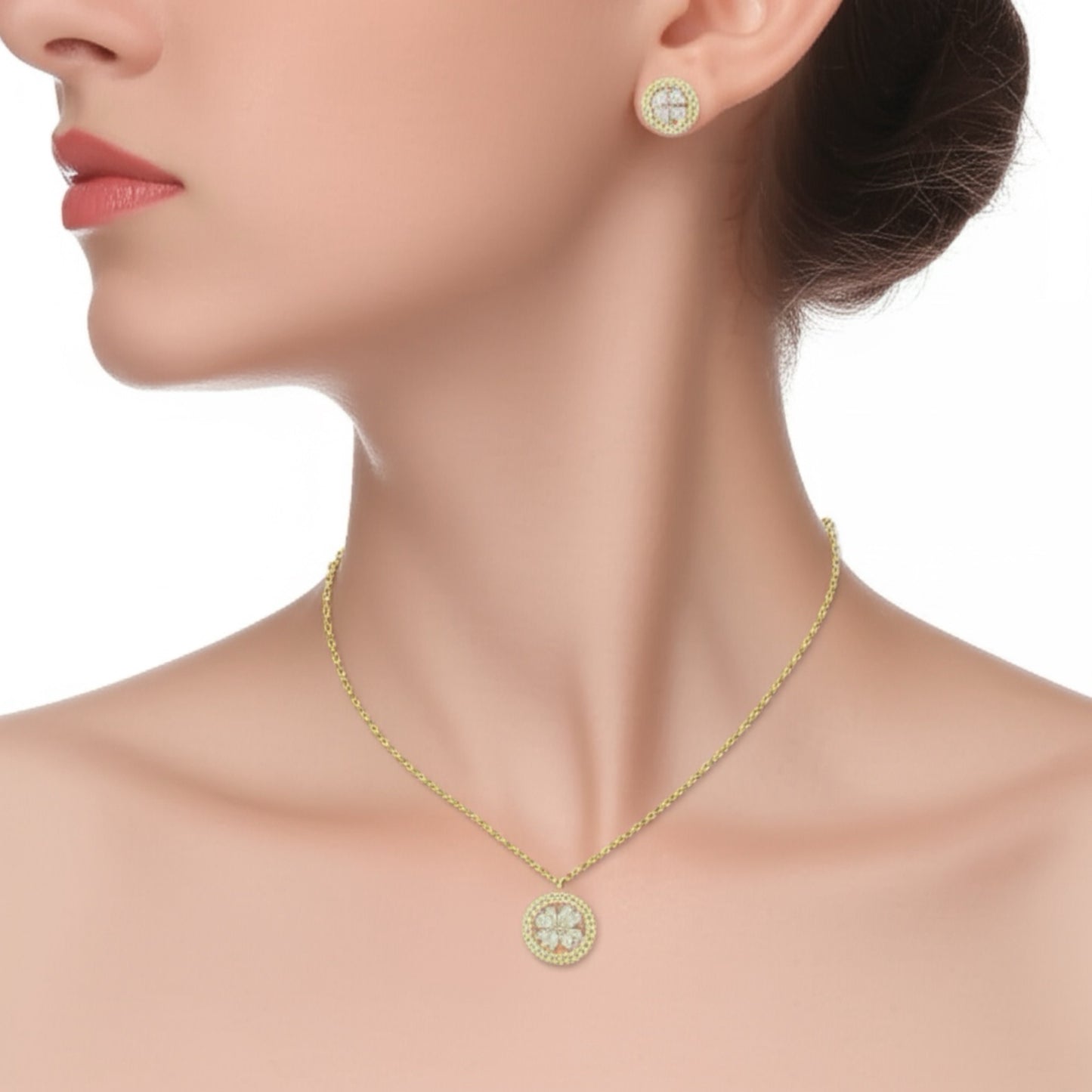 W42437 Western Pendant Set Gold Plated