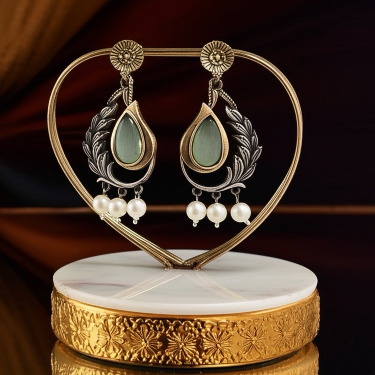 807523 Pretty Precious Fashion Oxidised Silver Stylish Party Wear Earrings for Women and Girls