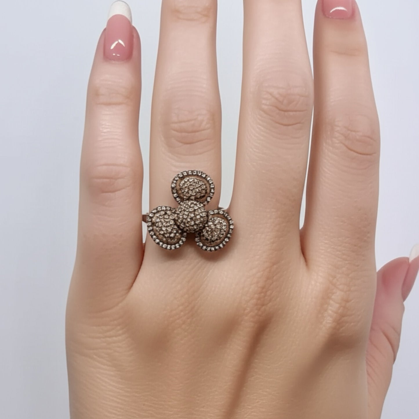 92409-RN Cz Adjustable Ring Mehndi Tone