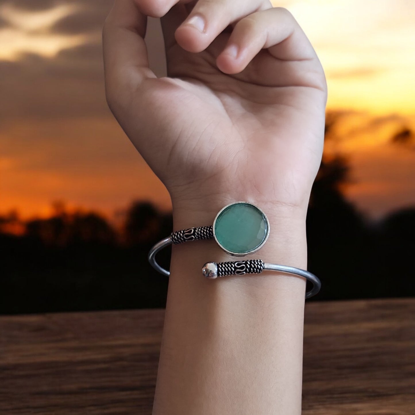 91509 BRO Classic Kada With Oxidised Plating-Mint