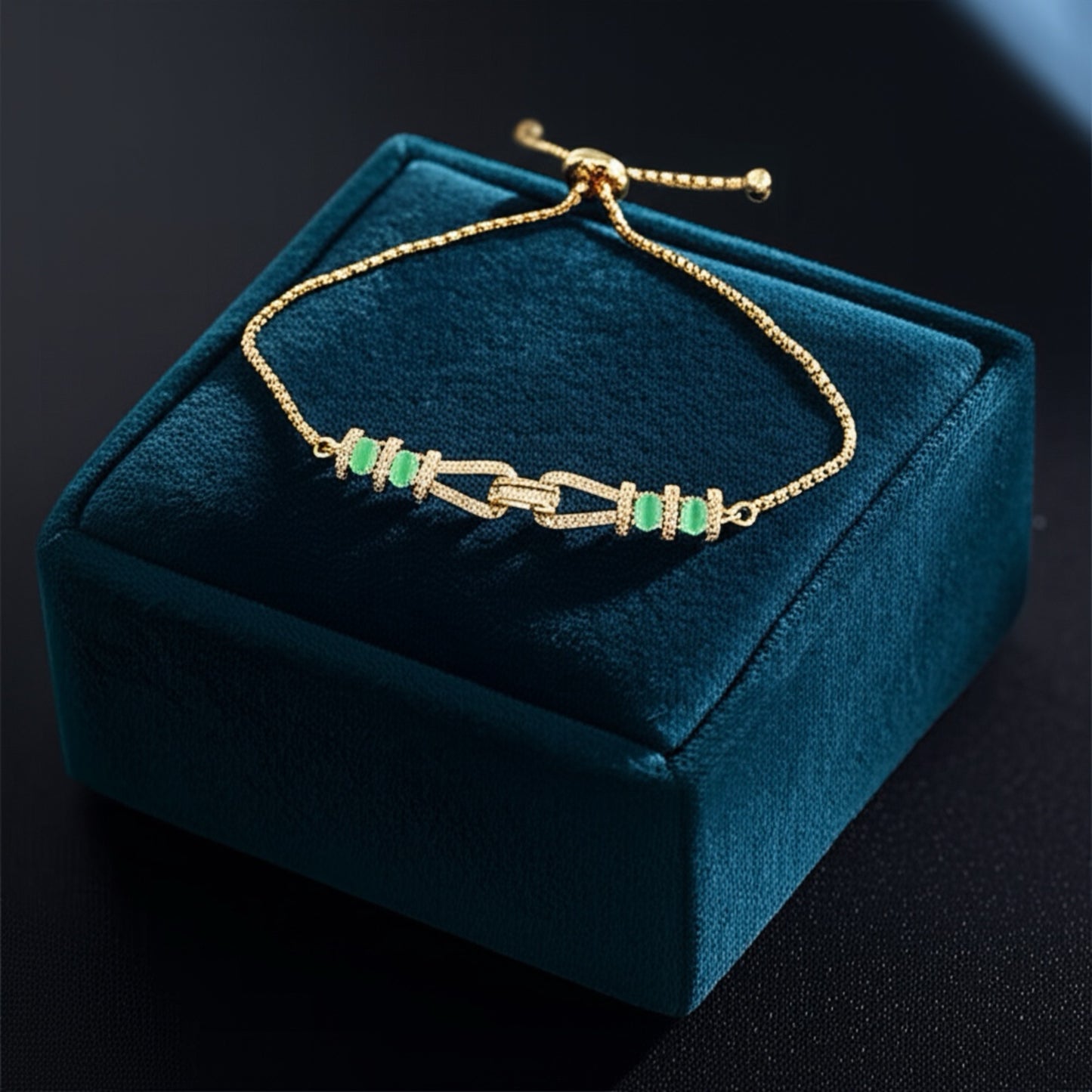 91409-BR Adjustable Bracelet With Rhodium Plating-Mint