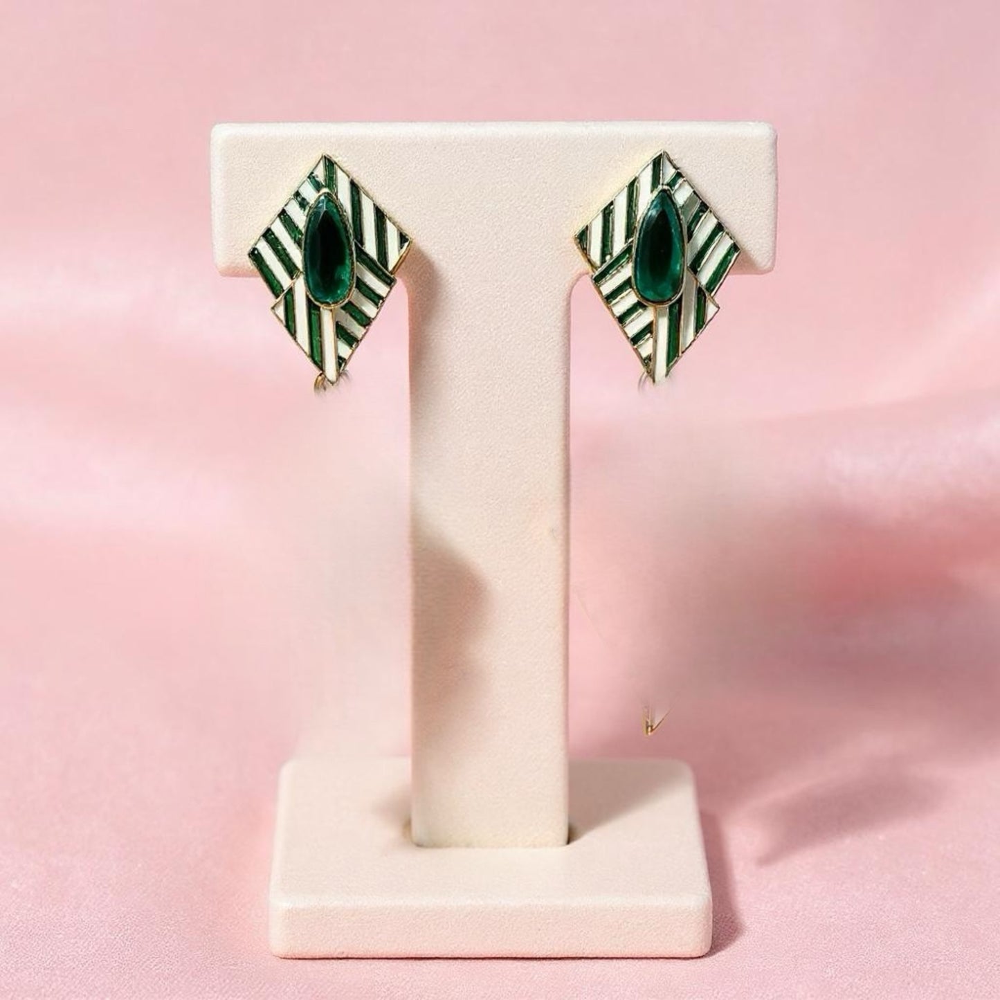 111616-Indo Western (Kundan) Earring-Green