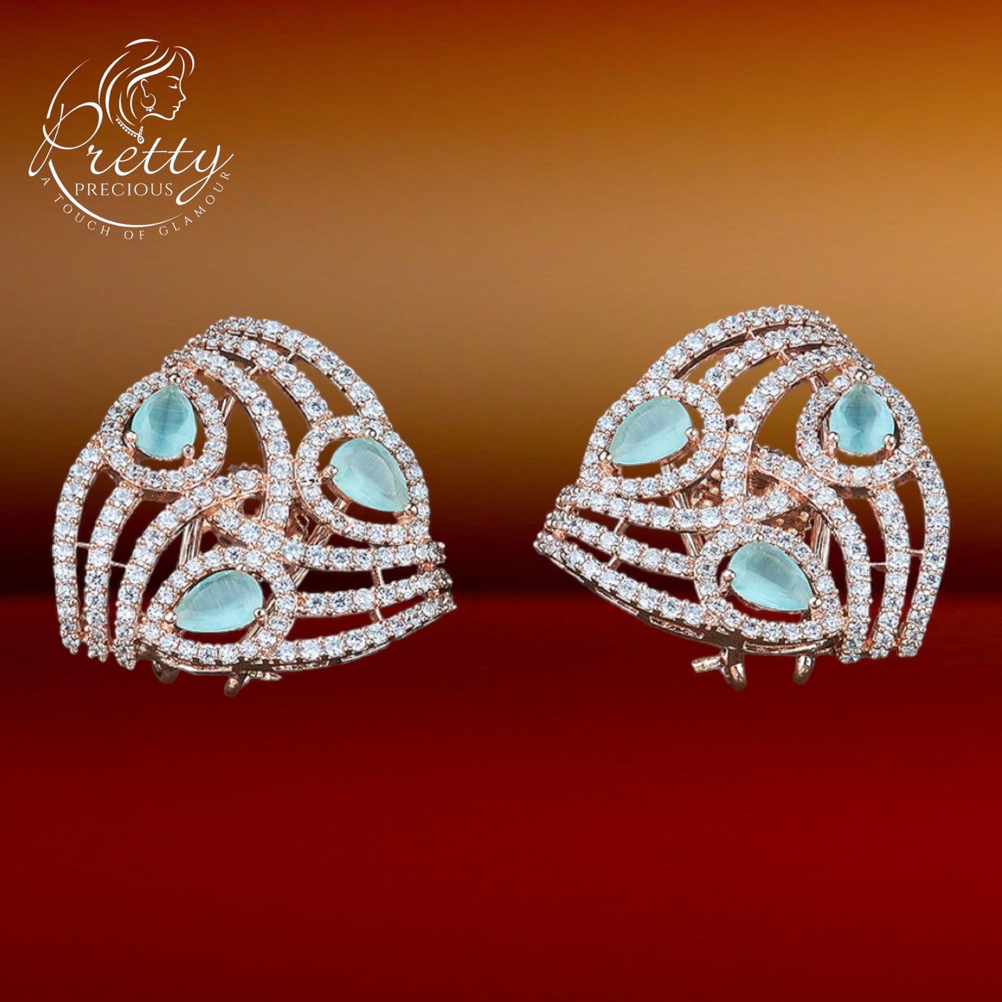 420834 Cz Tops With Rose Gold Plating