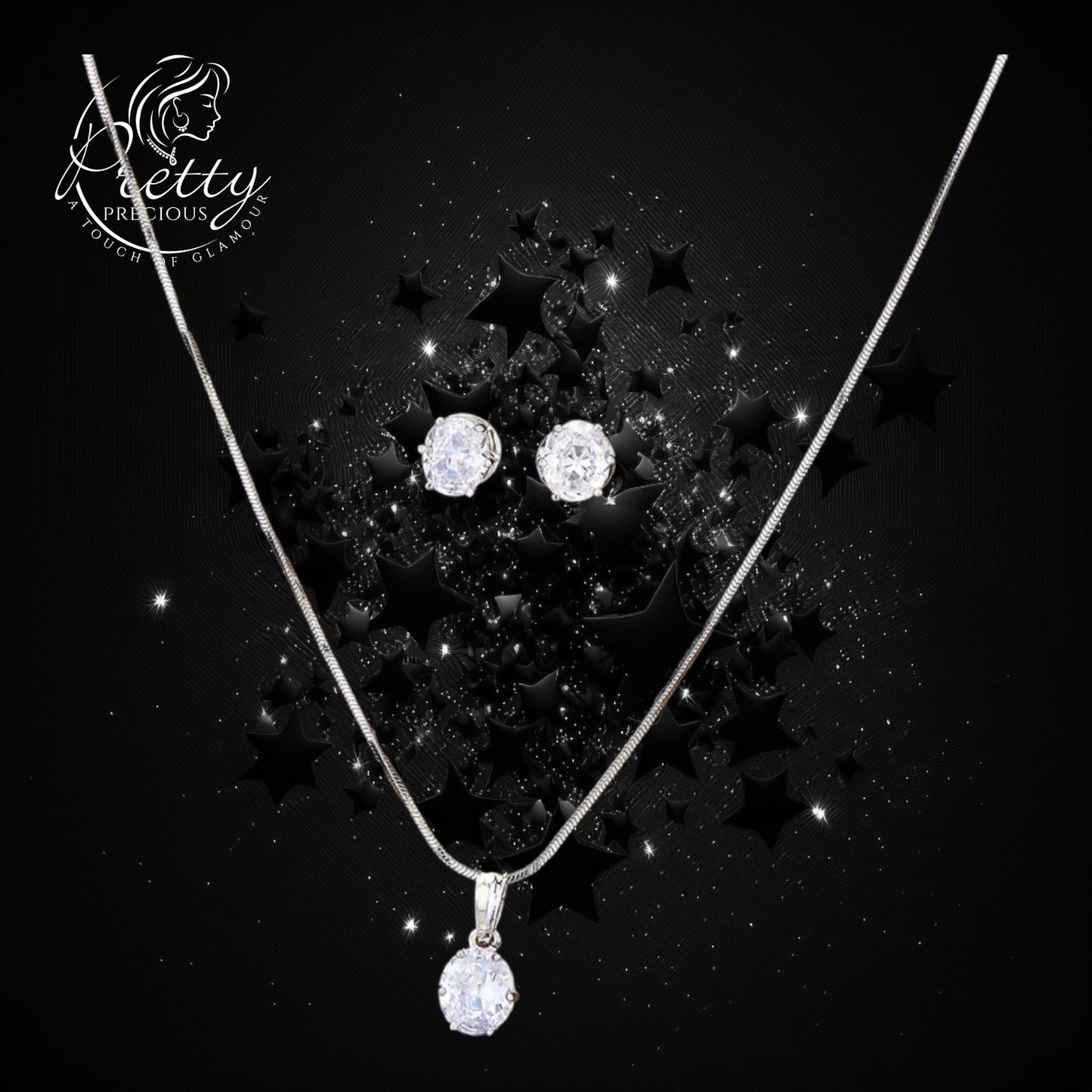 425323 Cubic Zirconia Delicate Pendant Set With Rhodium Plating