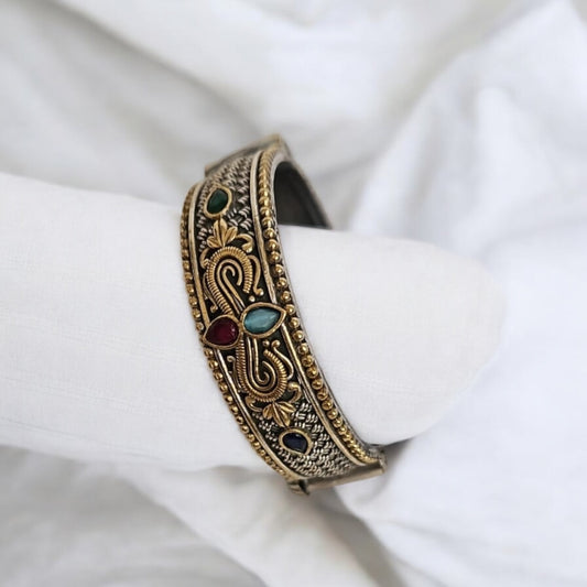 94339-KDO Classic Kada With Oxidized Plating- Design 1