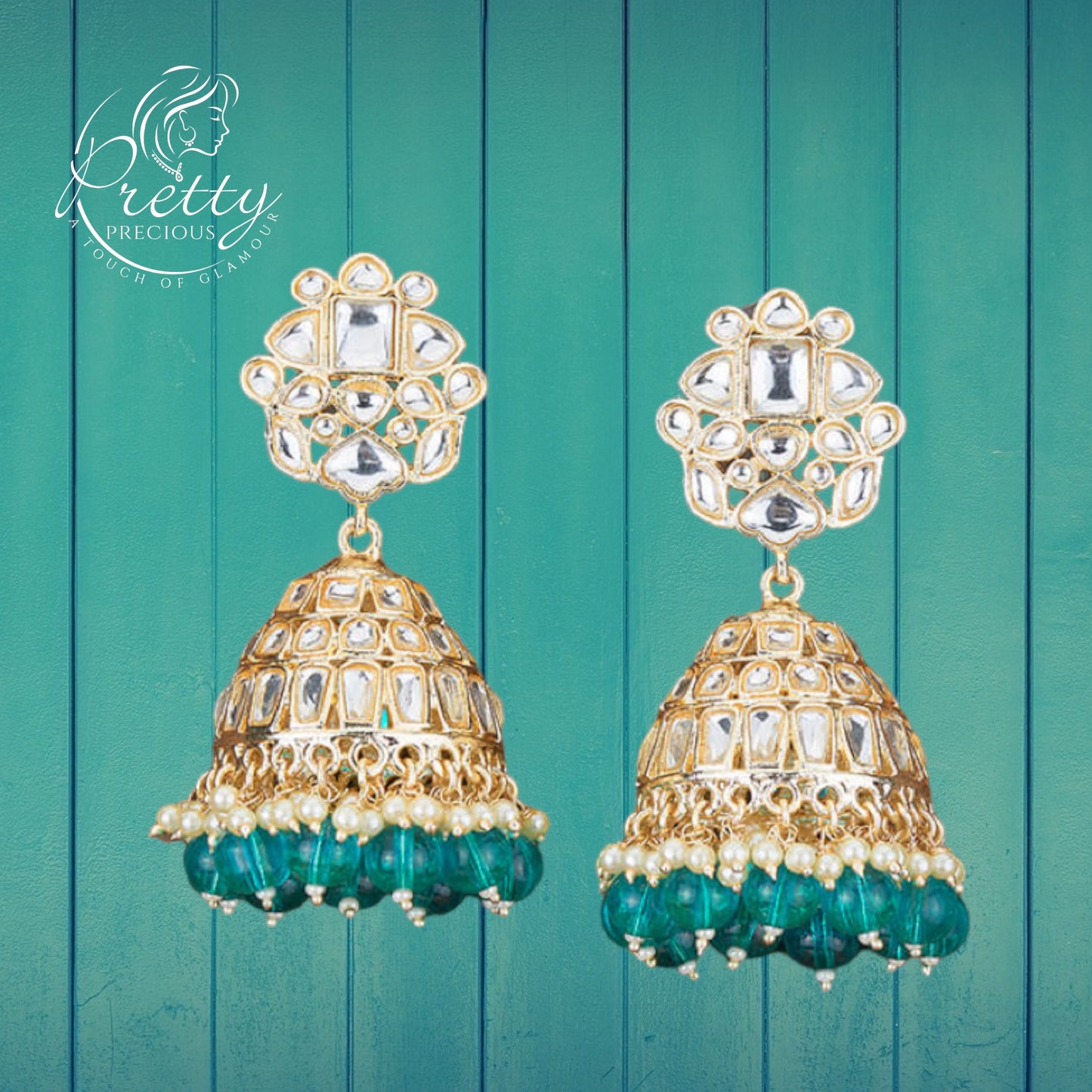 109998 Indo Western Jhumki With Gold Plating-Ramgreen