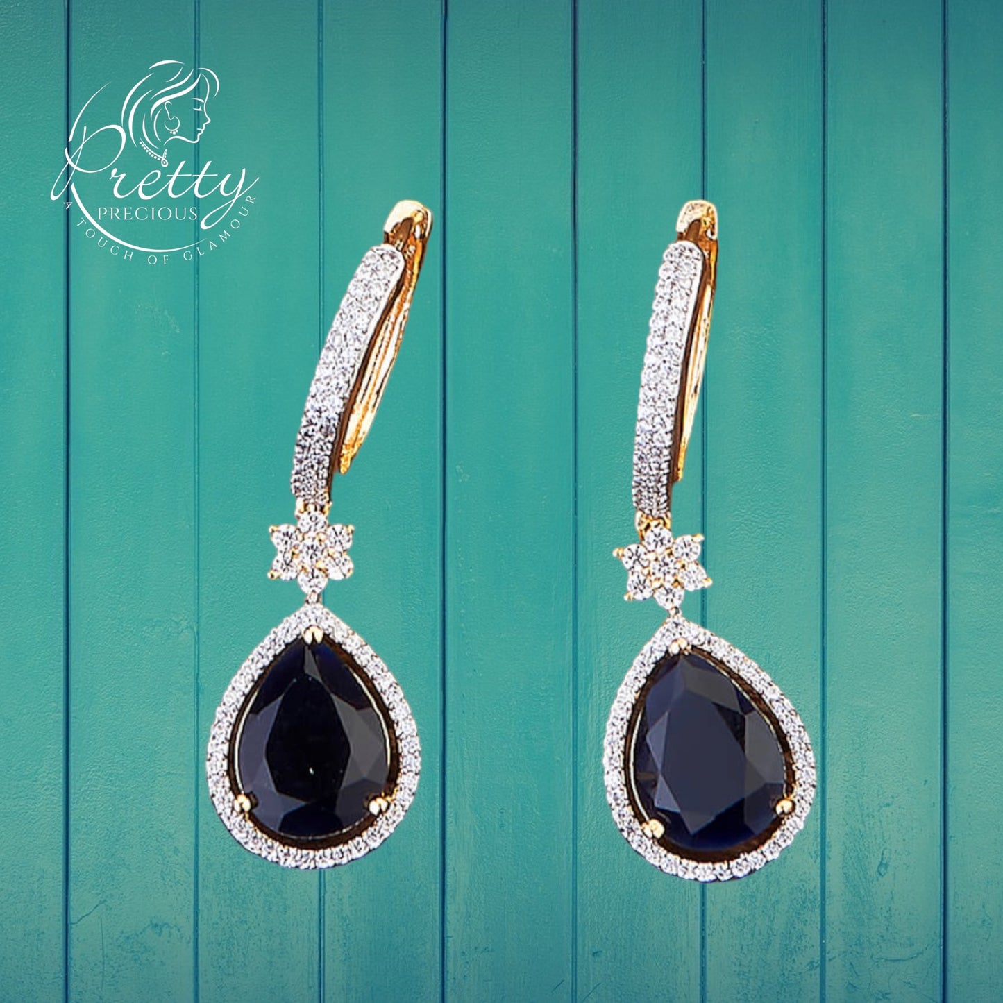 424598 Cubic Zirconia Classic Bali With 2 Tone Plating