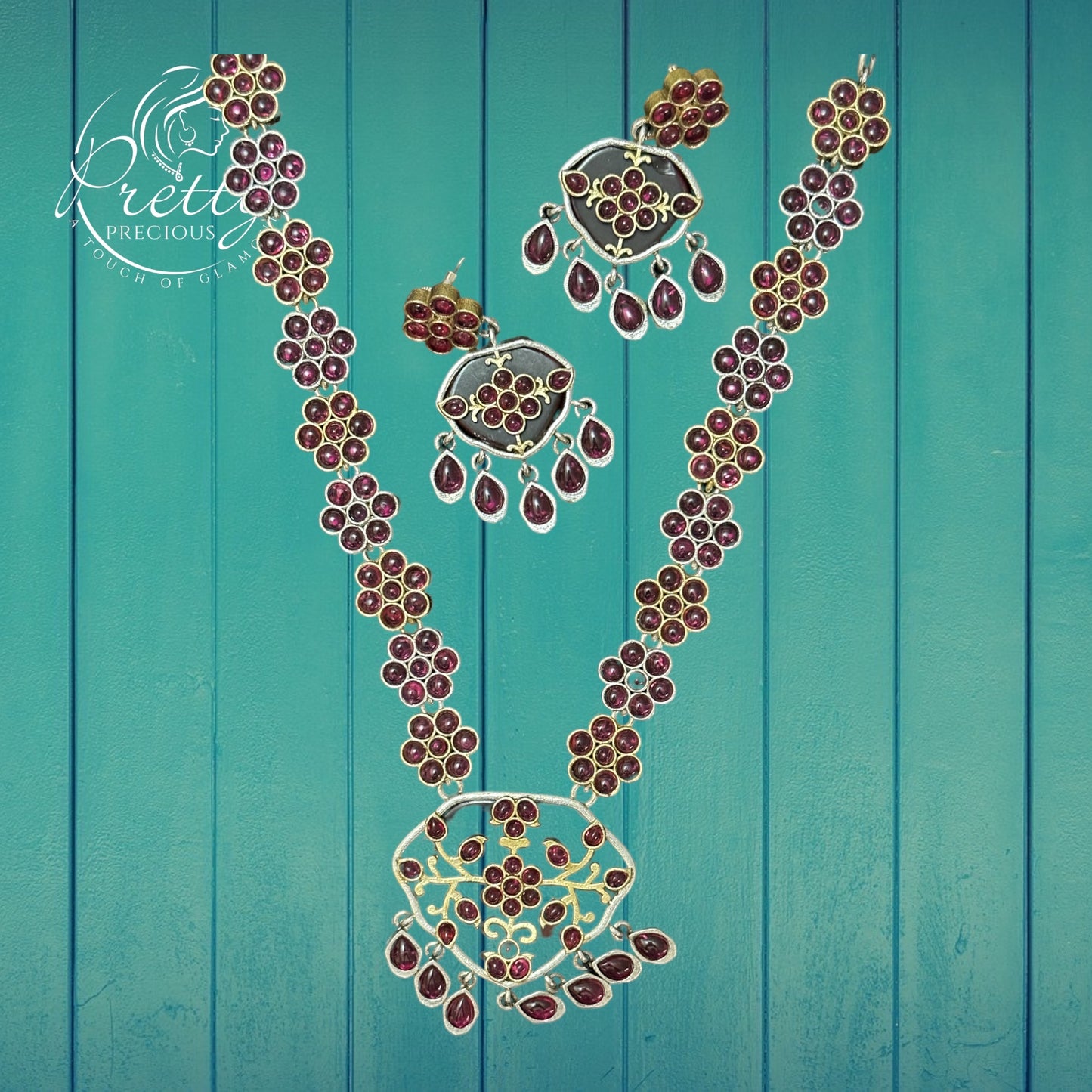 805148 Trendy Necklace With Oxidised Plating