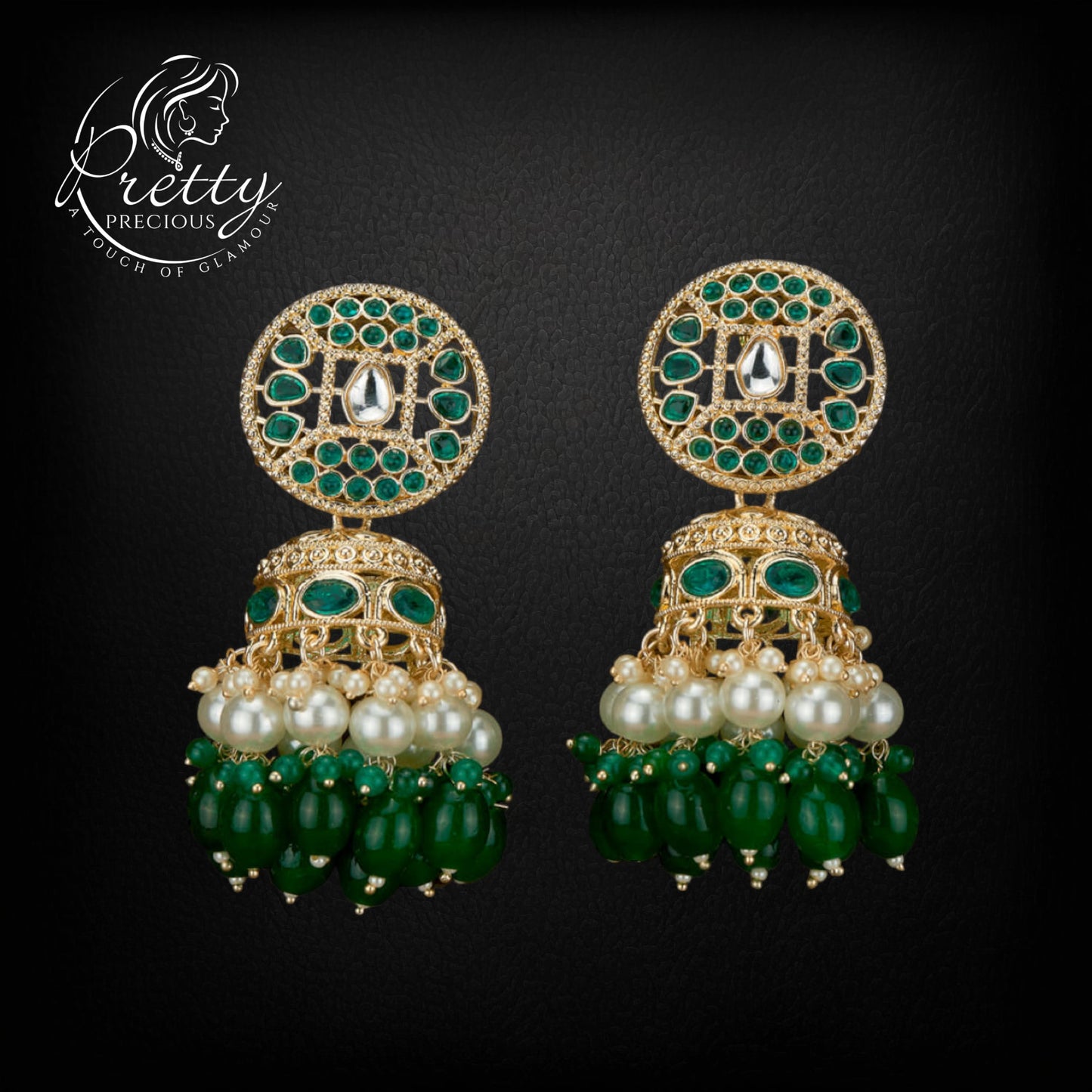 110621 Indo Western Jhumki With Gold Plating-Ramgreen