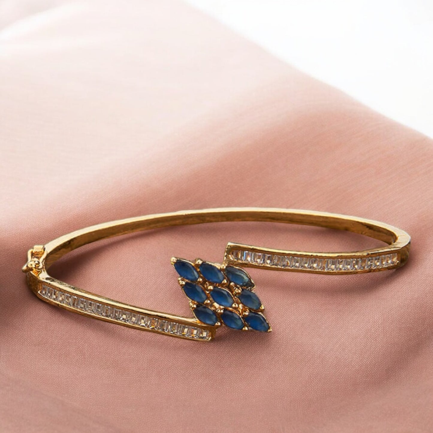 427205 Cubic Zirconia Classic Kada With Gold Plating