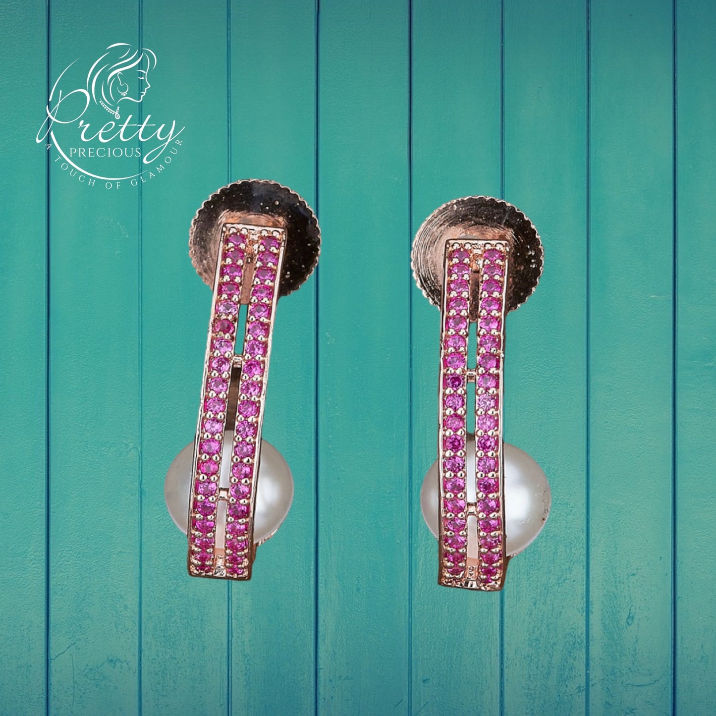 417234 Cz Balis With Rose Gold Plating