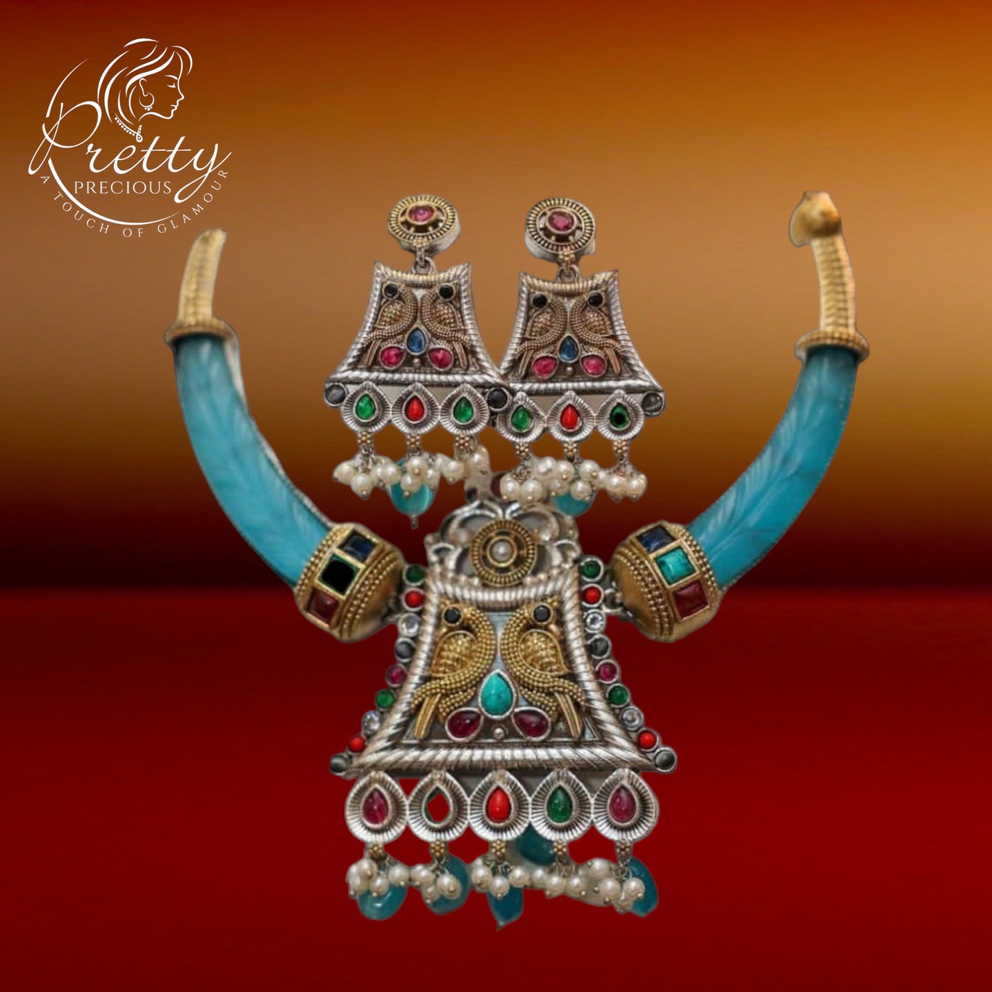 804146 Traditional Hasli-style Necklace With Oxidised Plating