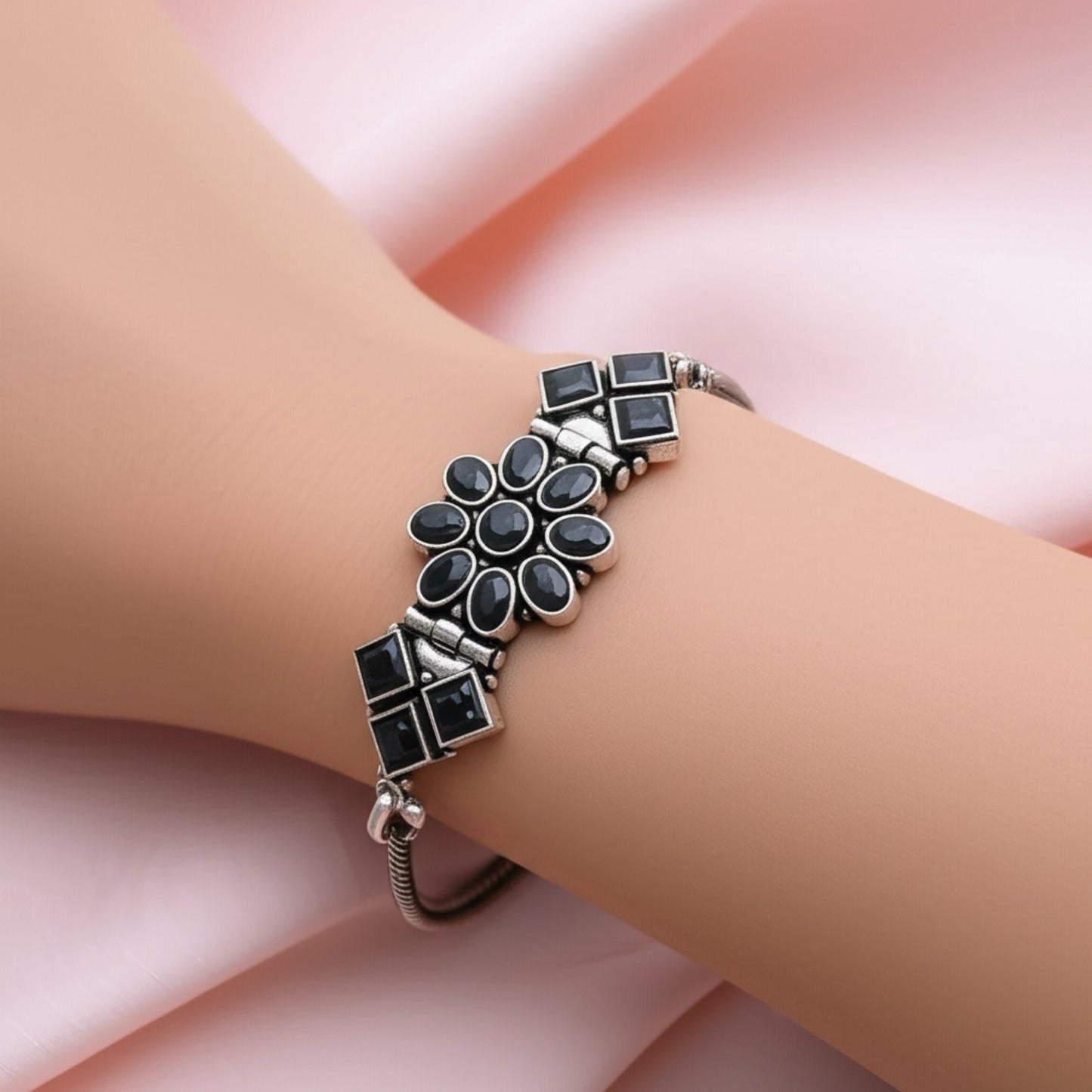 92509-NSO Classic Bracelet With Oxidised Plating-Black
