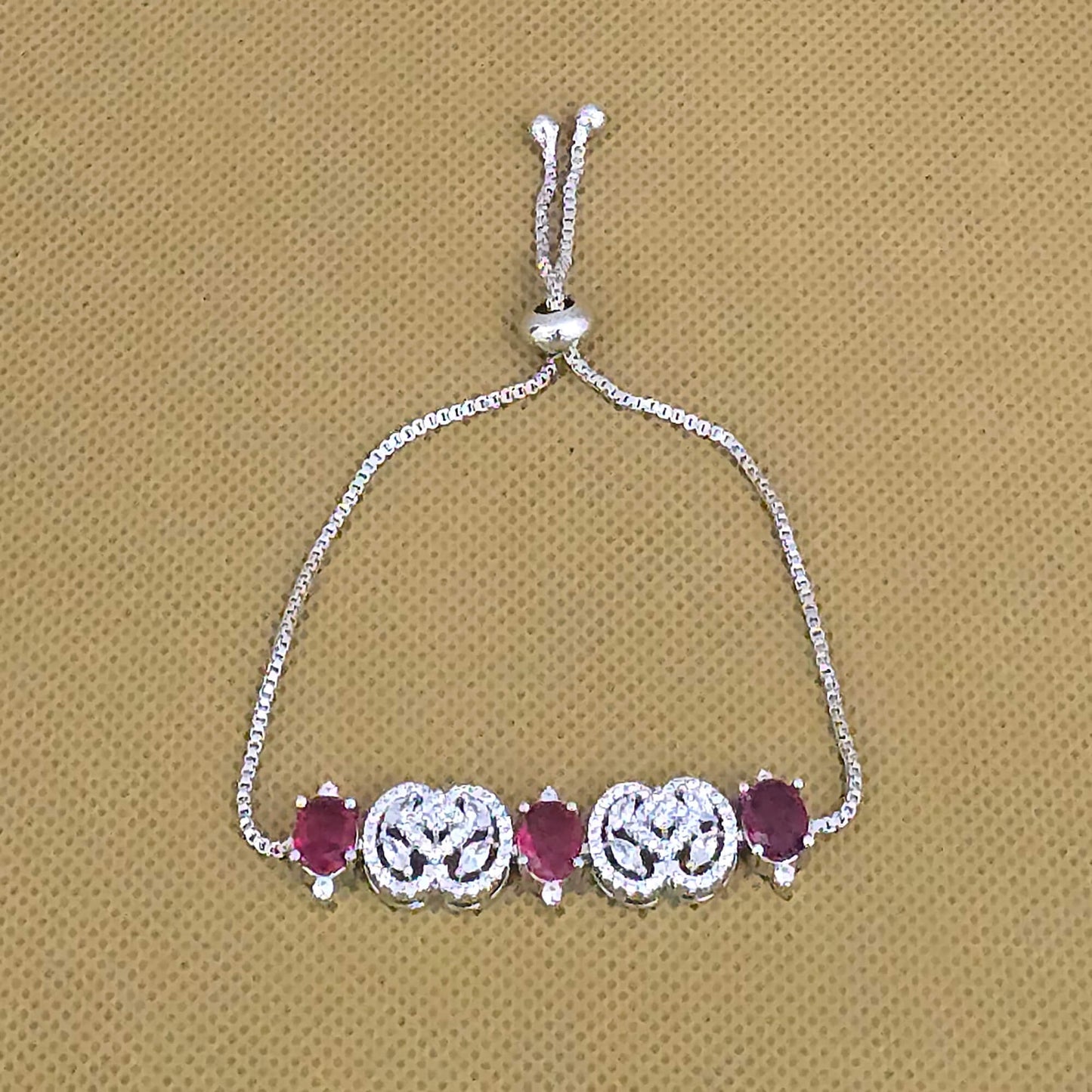 438718 Cubic Zirconia Classic Bracelet With Rhodium Plating-Rani