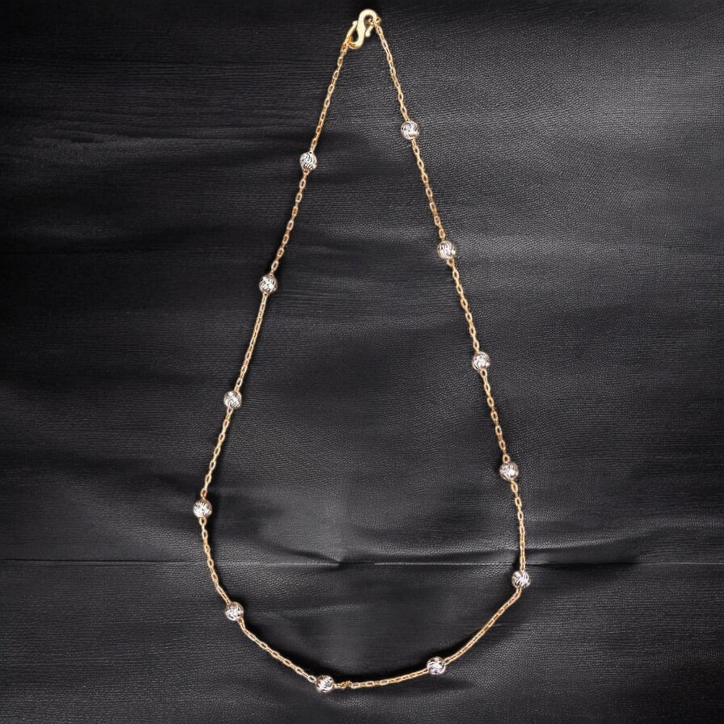 428594 Cz Delicate Chain With 2 Tone Plating