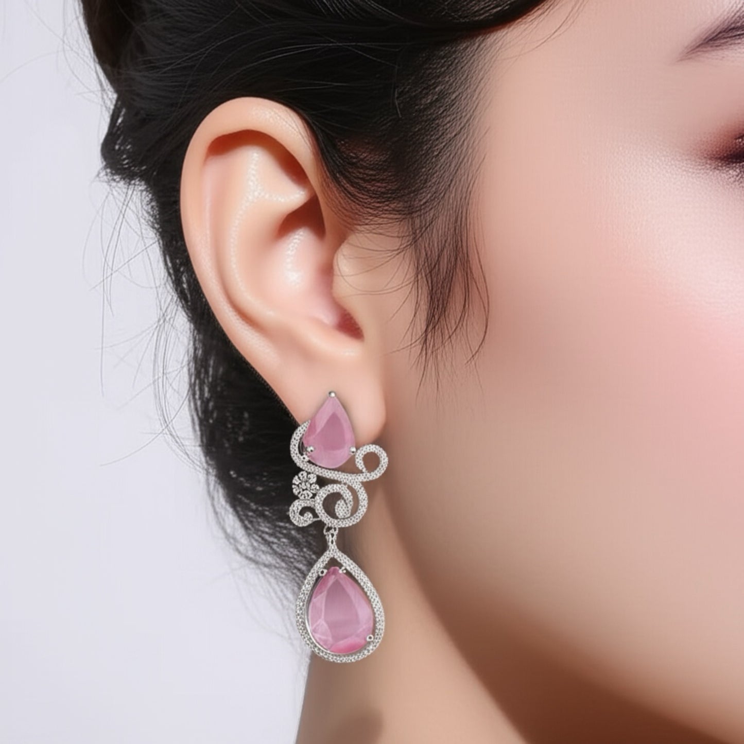 422643-P Earring With Gold/Rhodium Plating