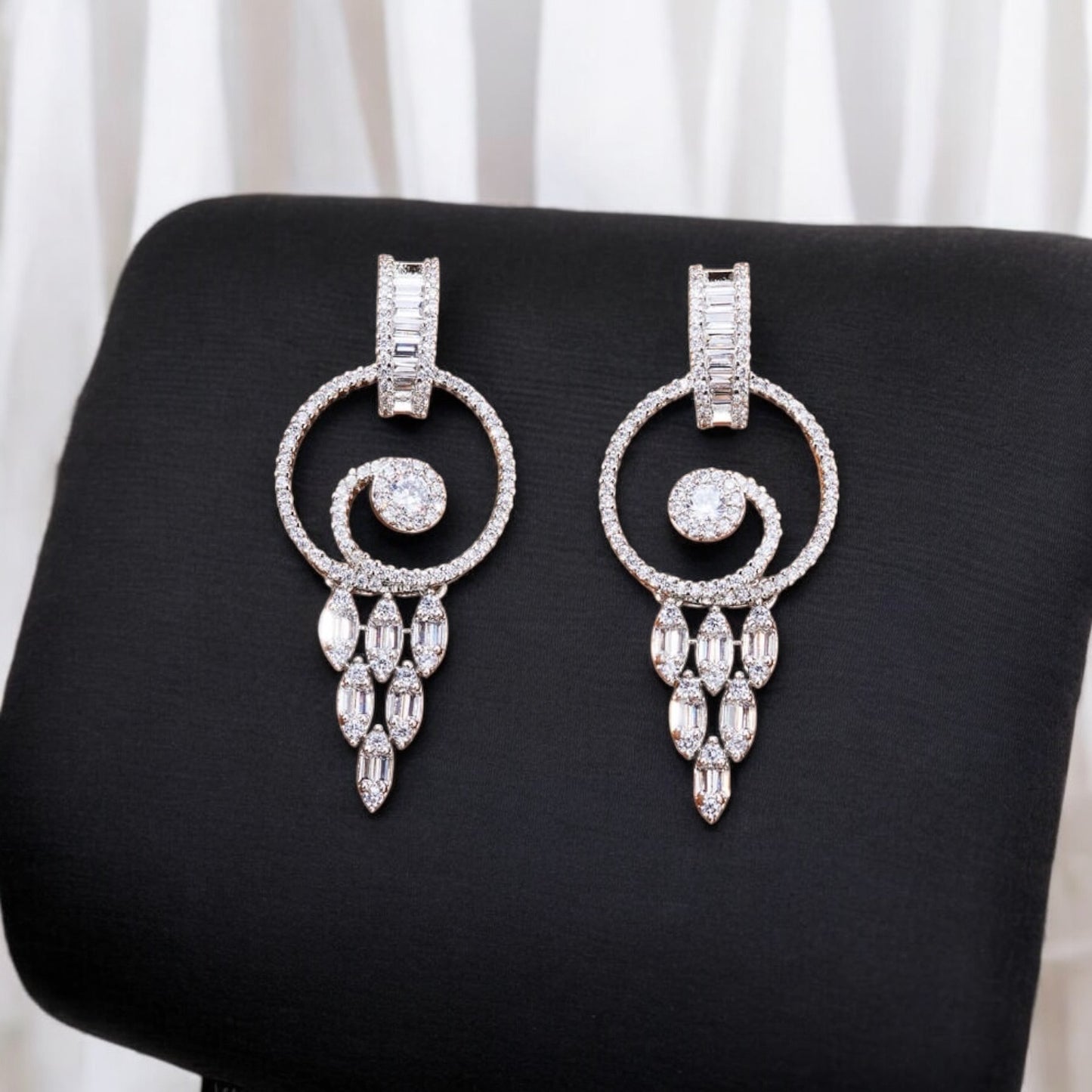 435020 Earring With Rhodium Plating-Silver