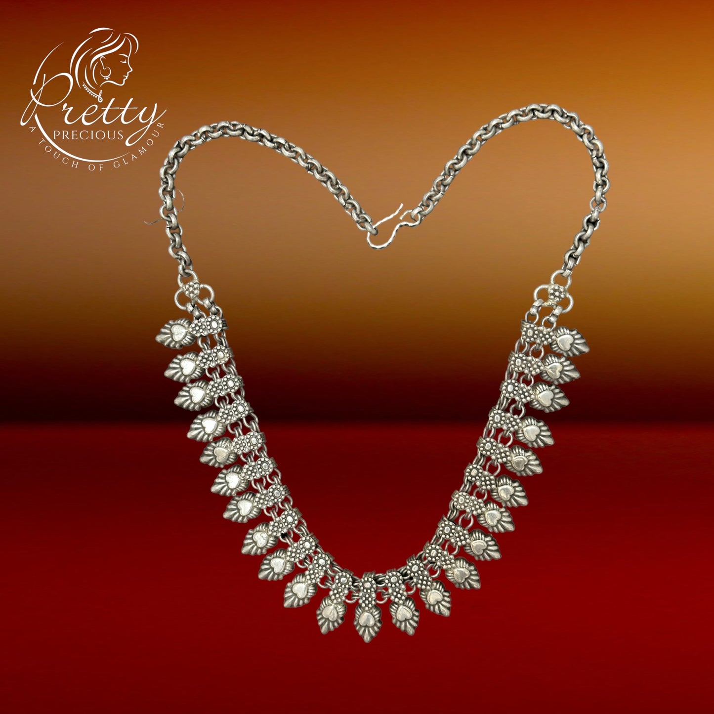 804612 Trendy Necklace With Oxidised Plating