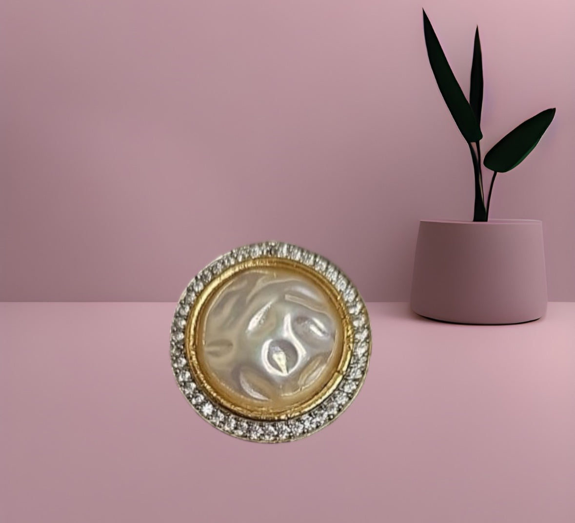 430119 Cz Adjustable Ring Moti