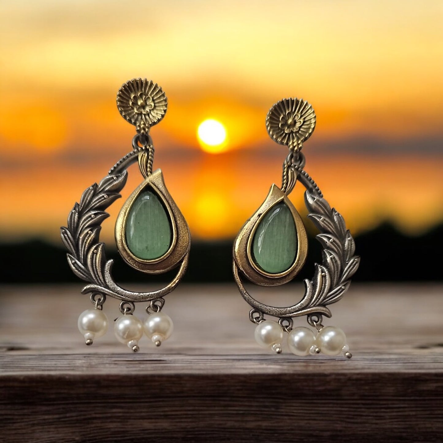 807523 Pretty Precious Fashion Oxidised Silver Stylish Party Wear Earrings for Women and Girls