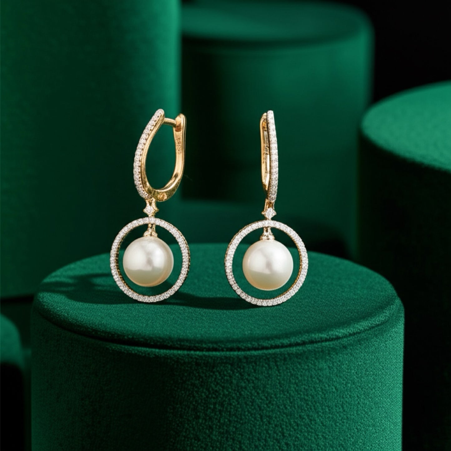 432310 American Diamond Classic Bali With 2 Tone Rhodium Plating