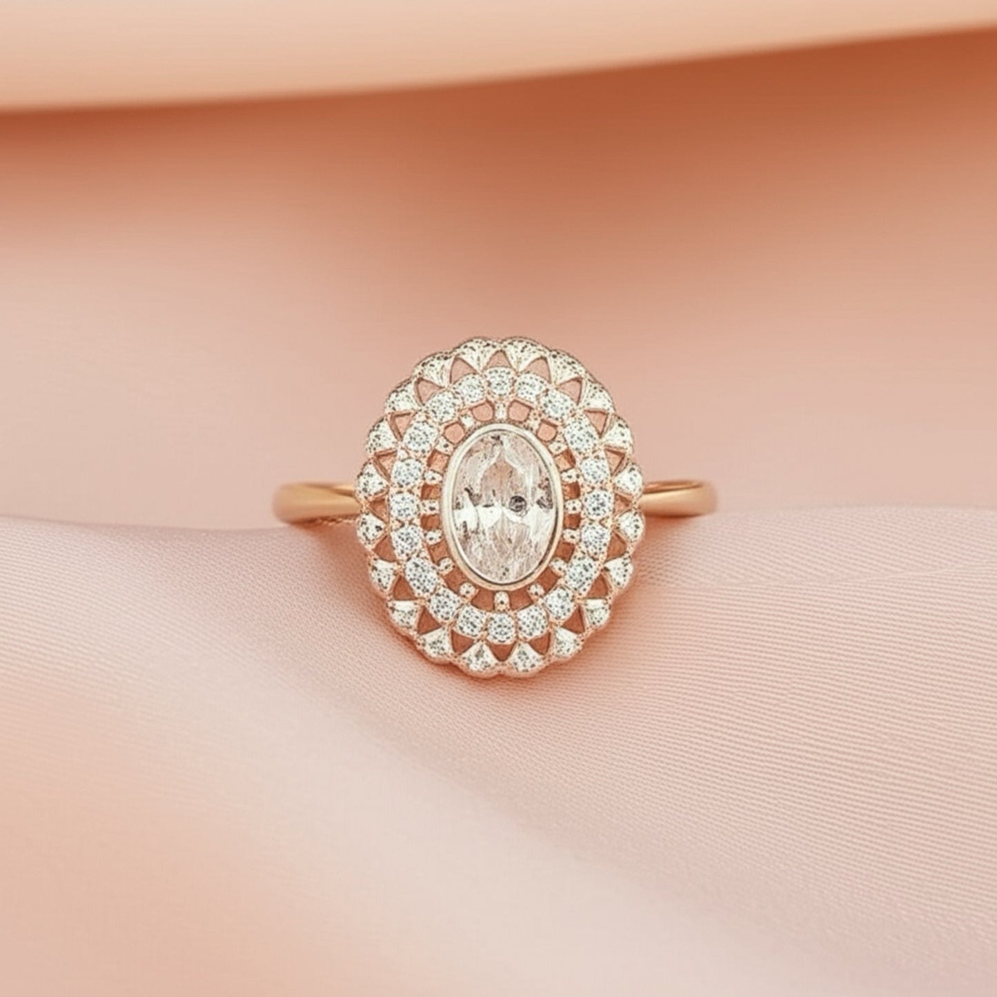 22475 Cz Adjustable Ring Silver