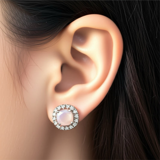 92209-ER CZ Earring With Gold/Rhodium Plating