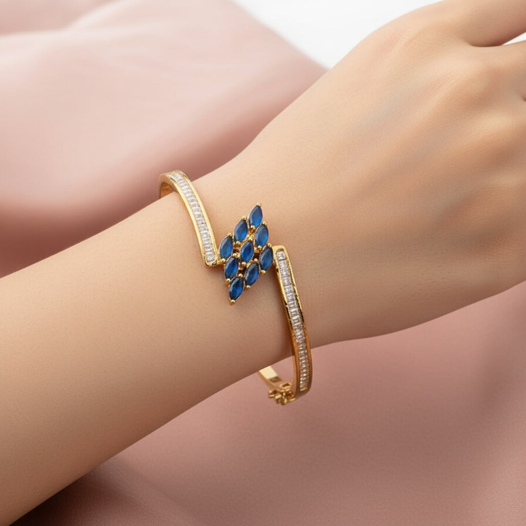 427205 Cubic Zirconia Classic Kada With Gold Plating