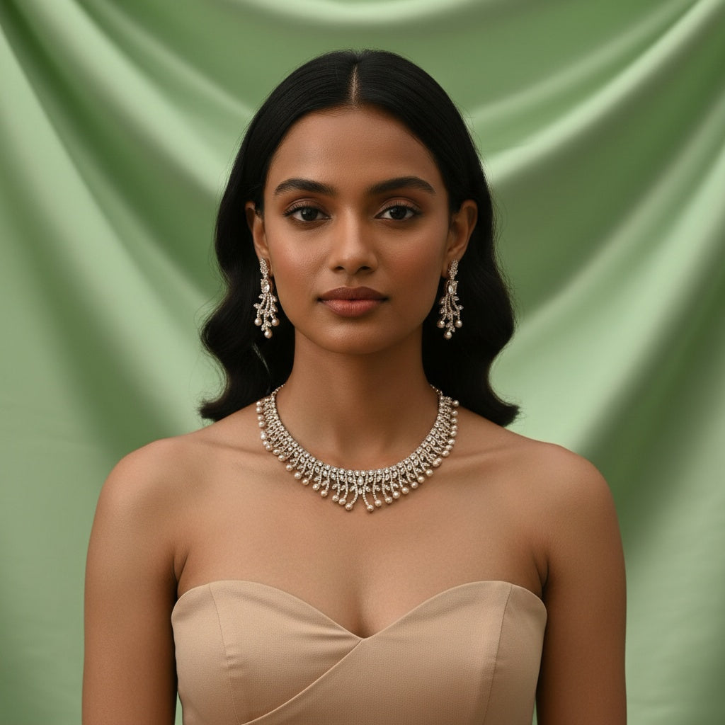 914259-NS Cz Delicate Necklace