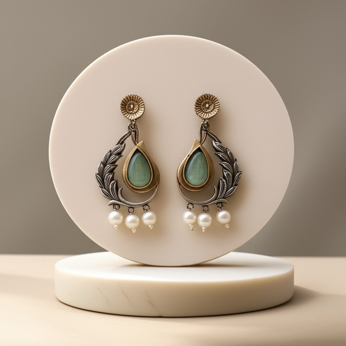 807523 Pretty Precious Fashion Oxidised Silver Stylish Party Wear Earrings for Women and Girls