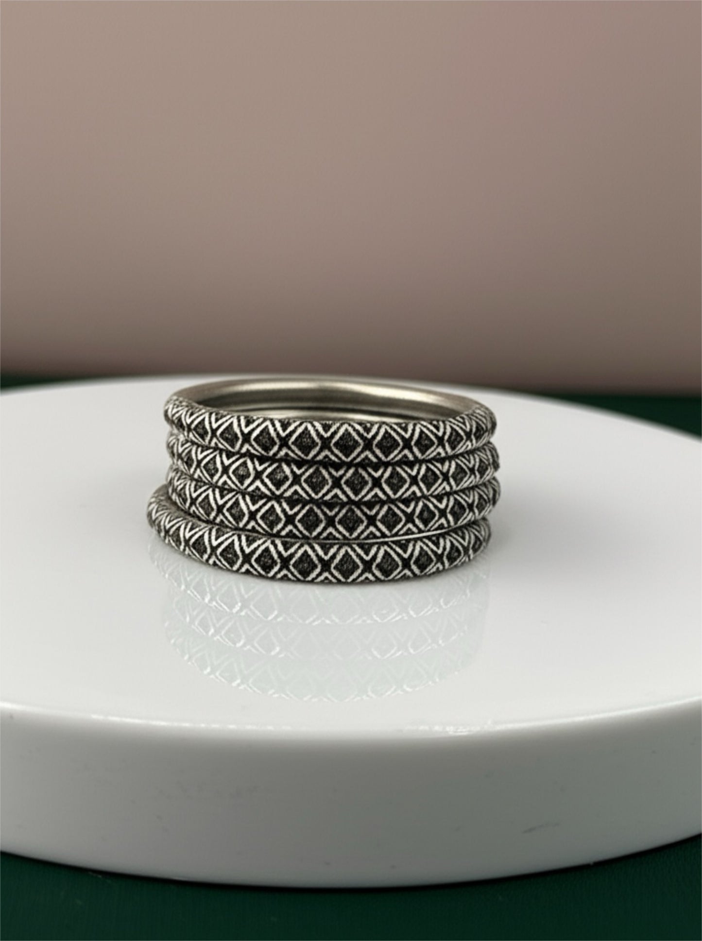 808242 Classic Bangles With Oxidised Plating-Size 2.4
