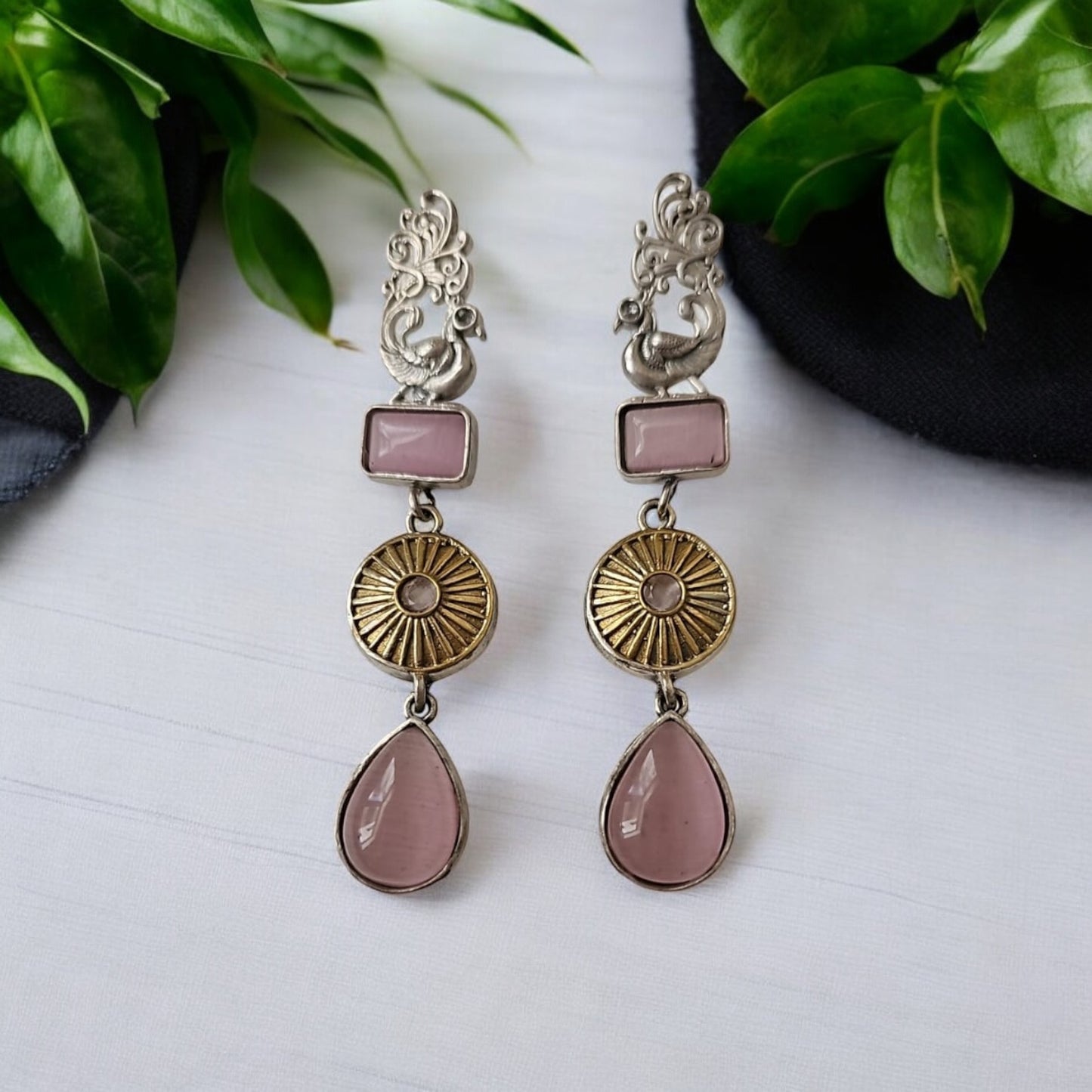 808921 Pretty Precious Fashion Oxidised Silver Stylish Party Wear Earrings for Women and Girls