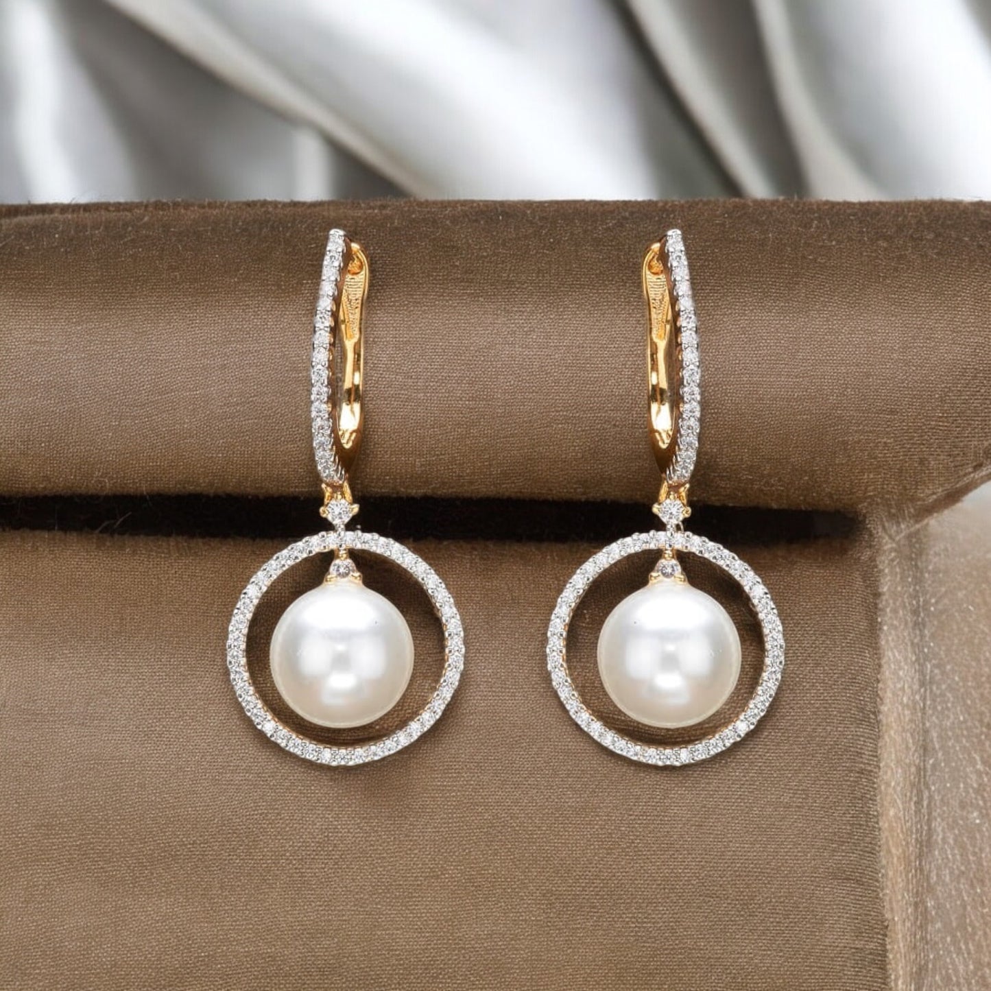 432310 American Diamond Classic Bali With 2 Tone Rhodium Plating