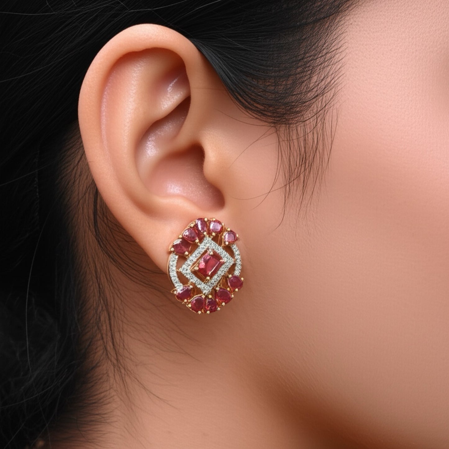 420642 Cz Tops With 2 Tone Plating