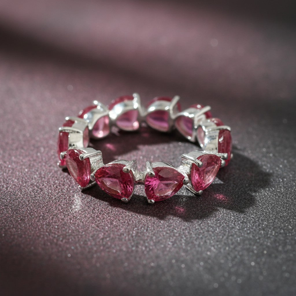 92109-RN Cz Adjustable Ring Ruby