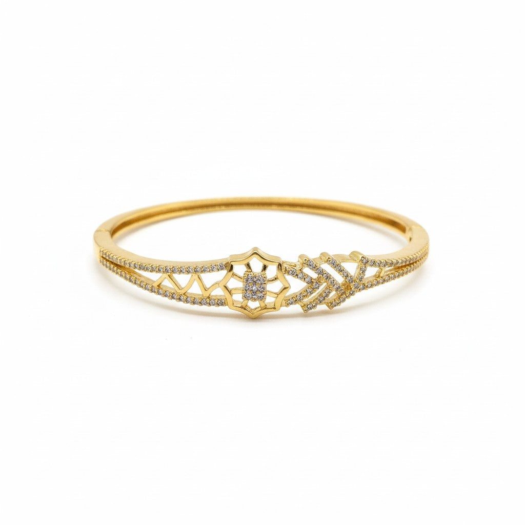 5086 Cubic Zirconia Classic Kada With Gold Plating