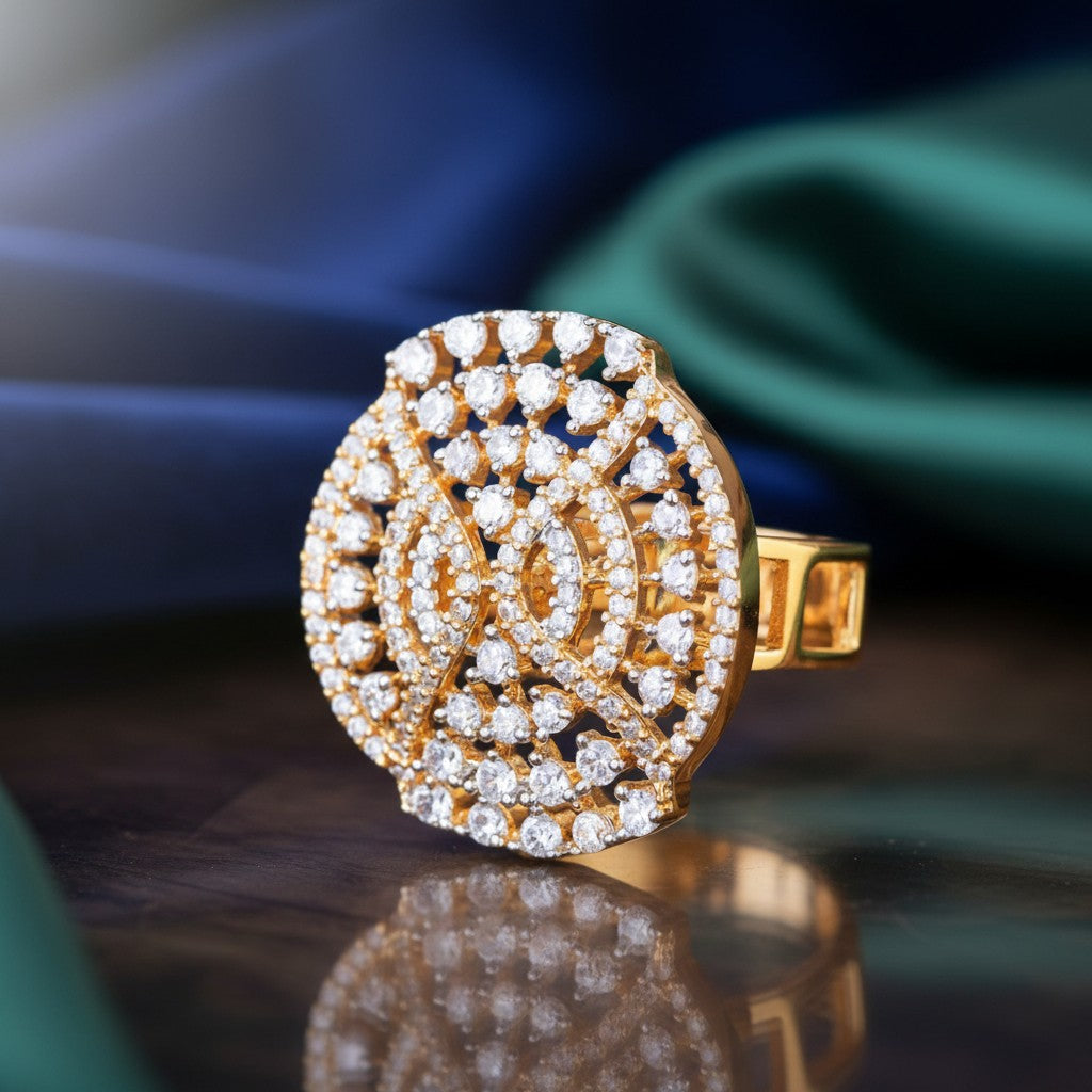 424715 Cubic Zirconia Adjustable Ring