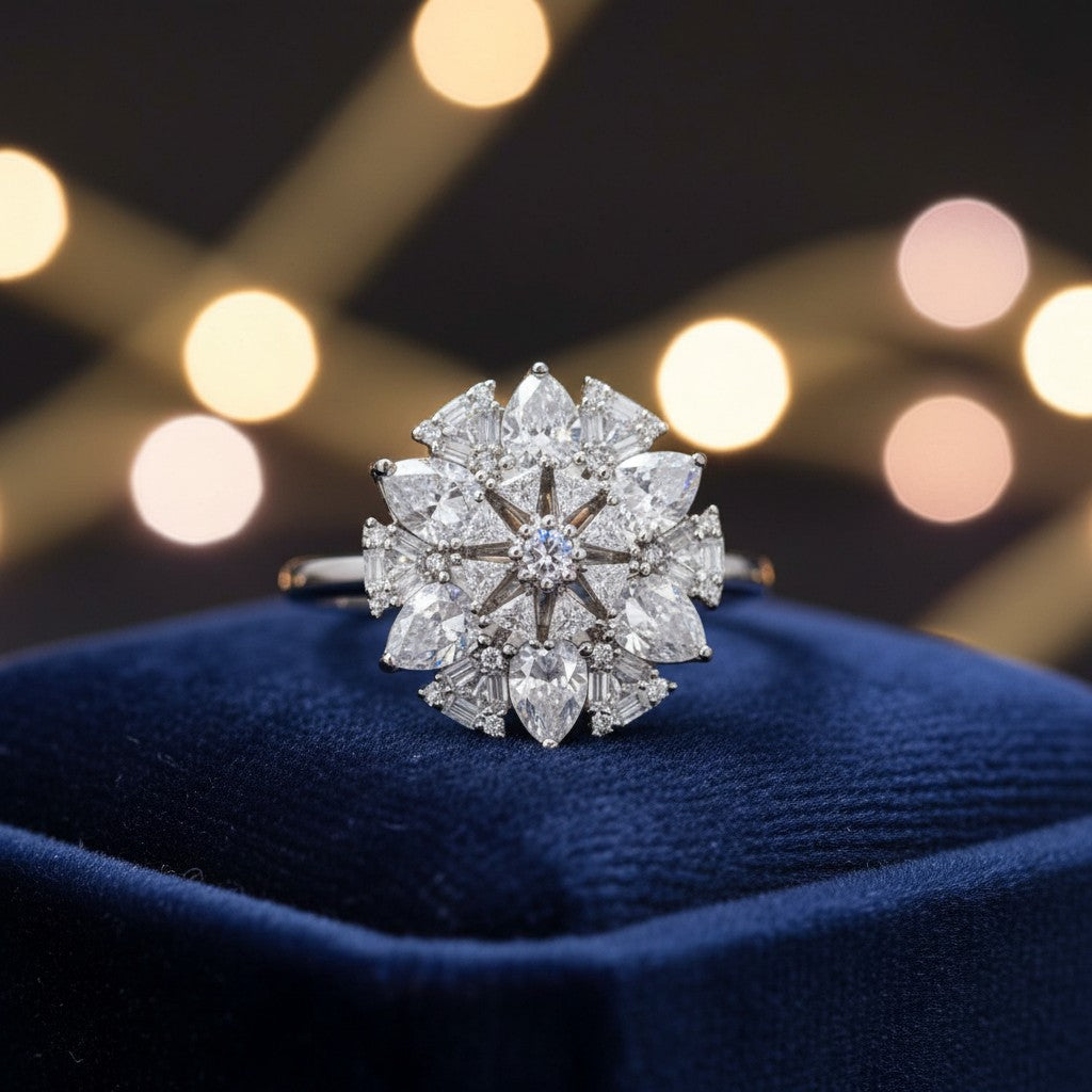 Ring250 Cz Adjustable Ring Silver