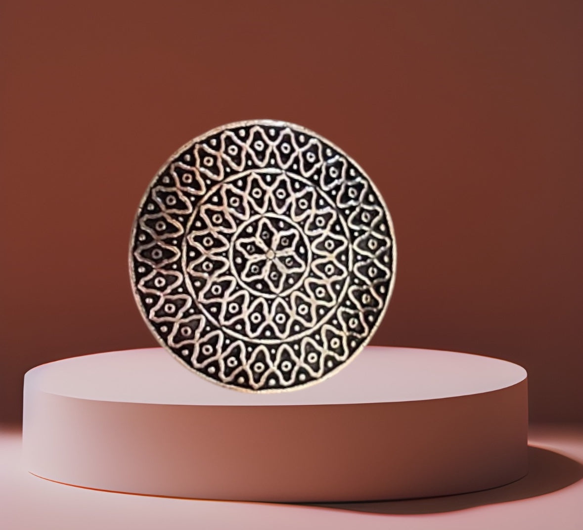 9809-RNO Ring With Oxidised Plating-Design 2