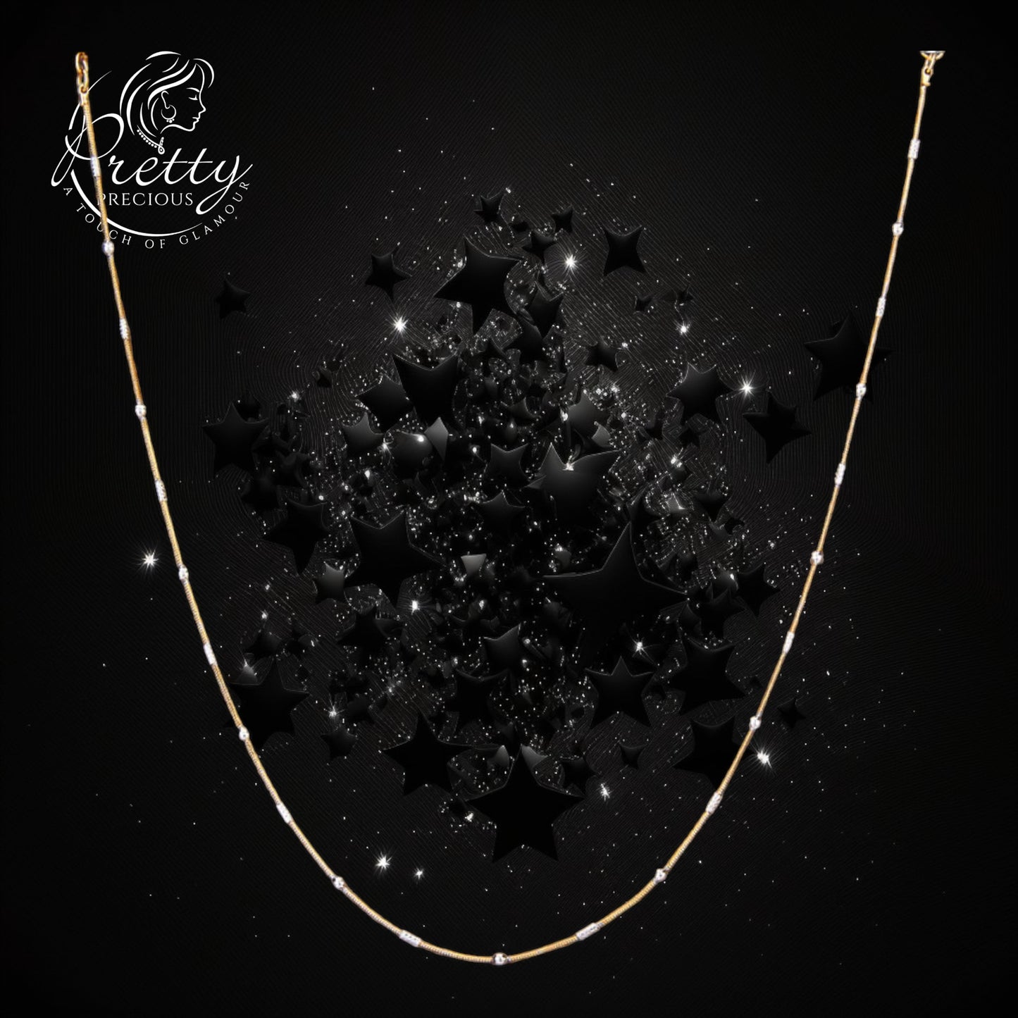 425295 Cz Delicate Chain With 2 Tone Plating